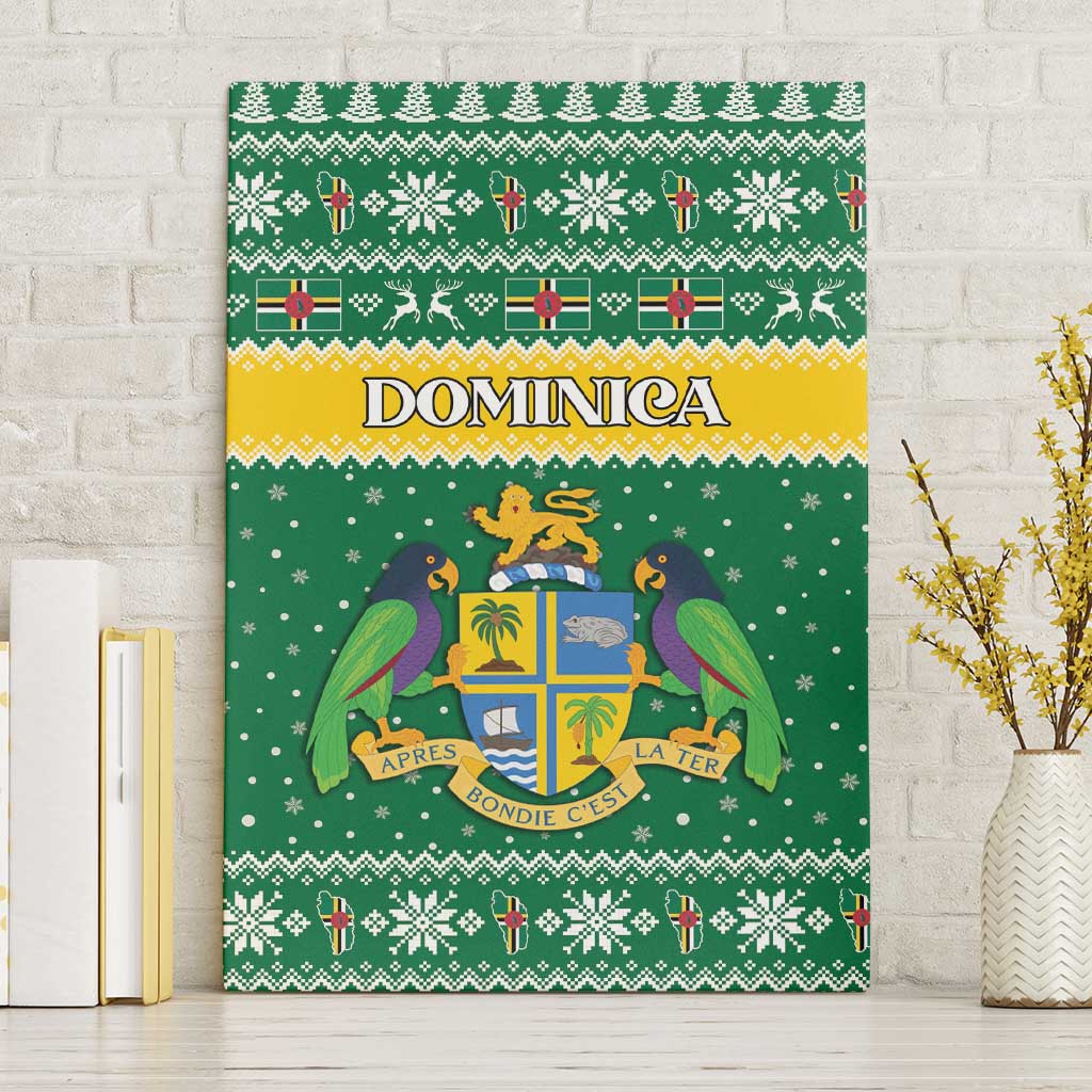 Dominica Christmas Canvas Wall Art Coat of Arms Style - Wonder Print Shop