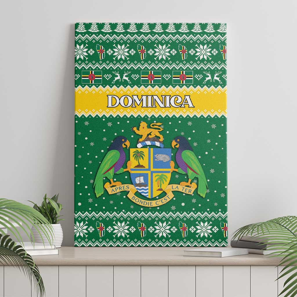 Dominica Christmas Canvas Wall Art Coat of Arms Style - Wonder Print Shop