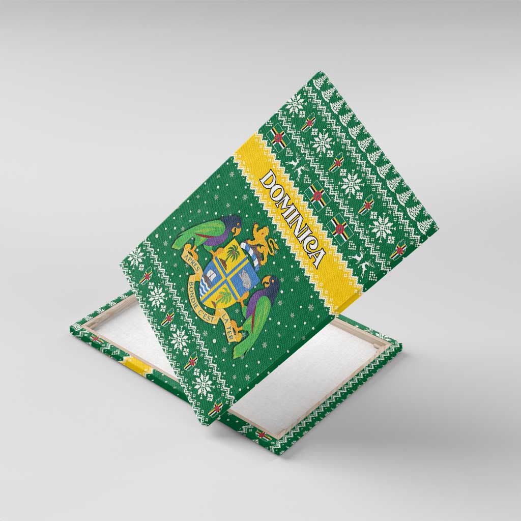 Dominica Christmas Canvas Wall Art Coat of Arms Style - Wonder Print Shop
