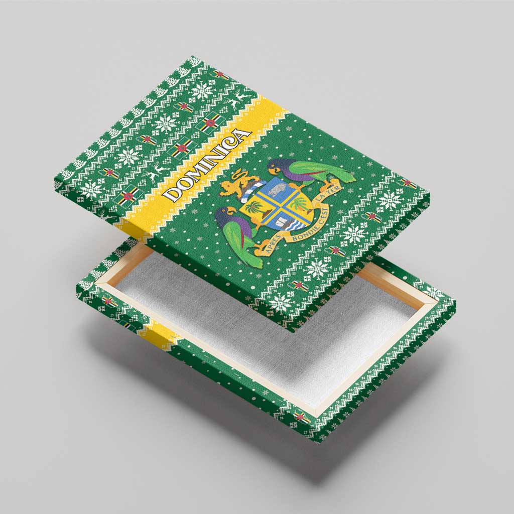 Dominica Christmas Canvas Wall Art Coat of Arms Style - Wonder Print Shop