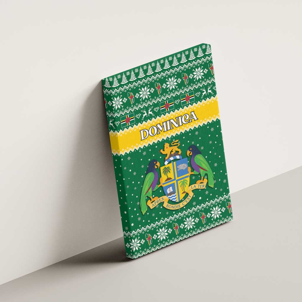 Dominica Christmas Canvas Wall Art Coat of Arms Style - Wonder Print Shop