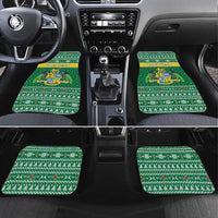 Personalized Dominica Christmas Car Mats Coat of Arms Style - Wonder Print Shop