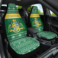 Dominica Christmas Car Seat Cover Coat of Arms Style - Wonder Print Shop