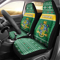Dominica Christmas Car Seat Cover Coat of Arms Style - Wonder Print Shop