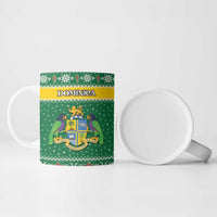 Personalized Dominica Christmas Ceramic Mug Coat of Arms Style - Wonder Print Shop