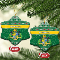 Dominica Christmas Ceramic Ornament Coat of Arms Style - Wonder Print Shop