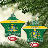 Dominica Christmas Ceramic Ornament Coat of Arms Style - Wonder Print Shop