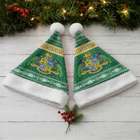 Dominica Christmas Santa Hat Coat of Arms Style - Wonder Print Shop