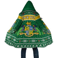 Personalized Dominica Christmas Cloak Coat of Arms Style - Wonder Print Shop