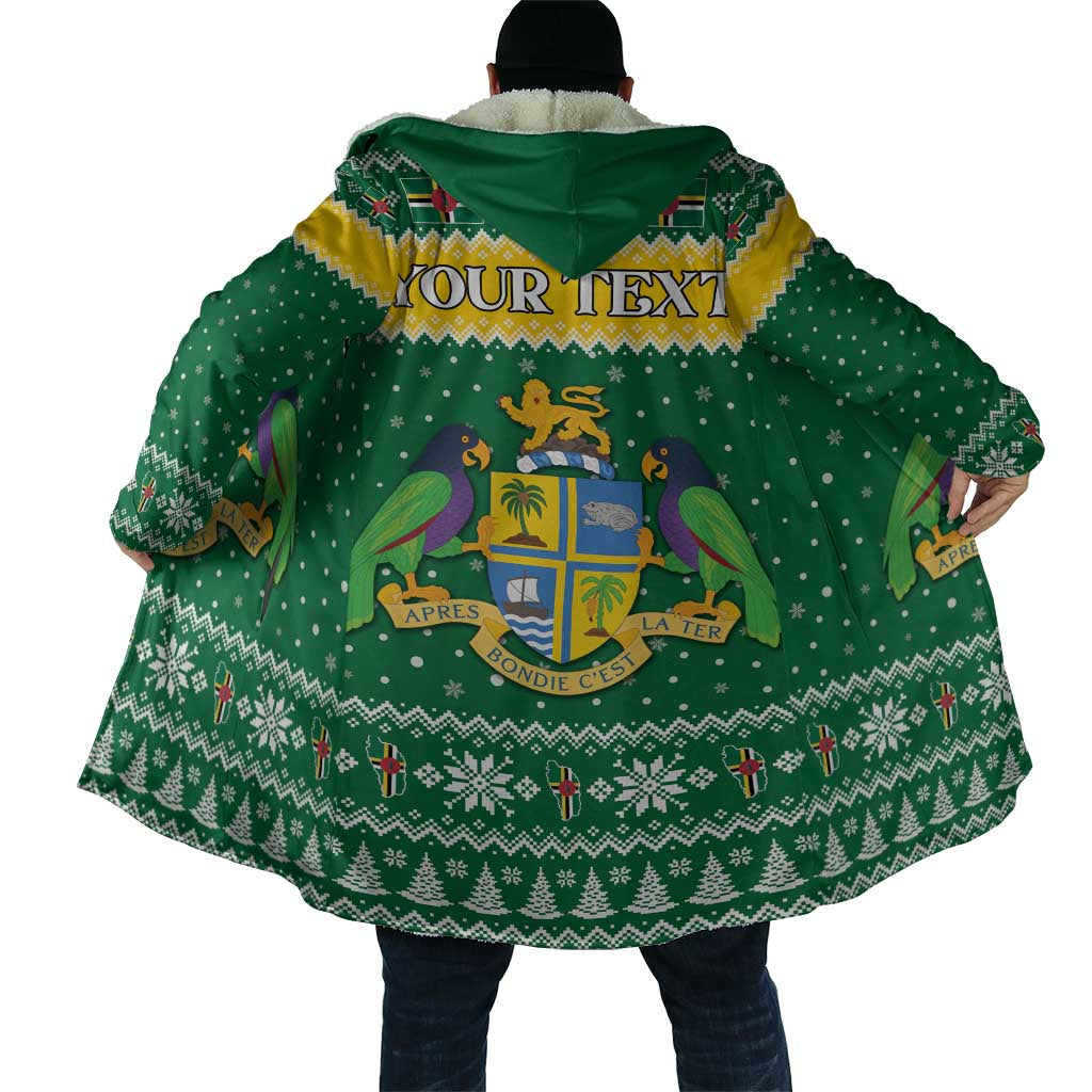 Personalized Dominica Christmas Cloak Coat of Arms Style - Wonder Print Shop