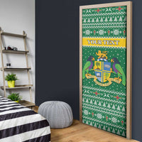 Personalized Dominica Christmas Door Cover Coat of Arms Style - Wonder Print Shop
