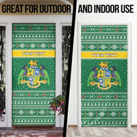 Personalized Dominica Christmas Door Cover Coat of Arms Style - Wonder Print Shop