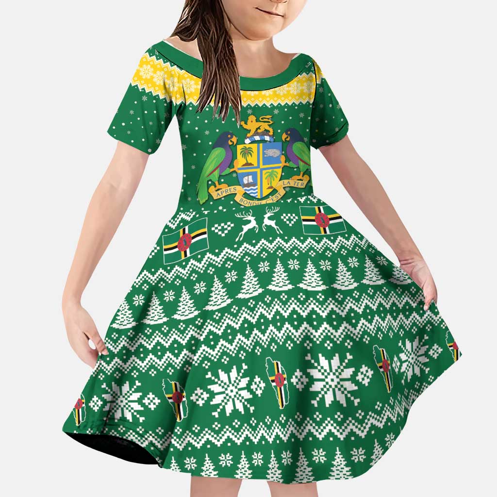 Personalized Dominica Christmas Family Matching Mermaid Dress and Hawaiian Shirt Coat of Arms Style - Wonder Print Shop