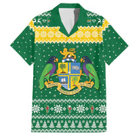 Personalized Dominica Christmas Family Matching Mermaid Dress and Hawaiian Shirt Coat of Arms Style - Wonder Print Shop