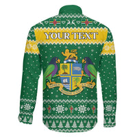 Personalized Dominica Christmas Family Matching Mermaid Dress and Hawaiian Shirt Coat of Arms Style - Wonder Print Shop