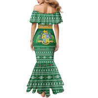 Personalized Dominica Christmas Family Matching Mermaid Dress and Hawaiian Shirt Coat of Arms Style - Wonder Print Shop