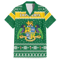Personalized Dominica Christmas Family Matching Off Shoulder Short Dress and Hawaiian Shirt Coat of Arms Style - Wonder Print Shop