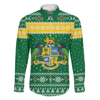 Personalized Dominica Christmas Family Matching Puletasi and Hawaiian Shirt Coat of Arms Style - Wonder Print Shop