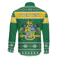 Personalized Dominica Christmas Family Matching Puletasi and Hawaiian Shirt Coat of Arms Style - Wonder Print Shop