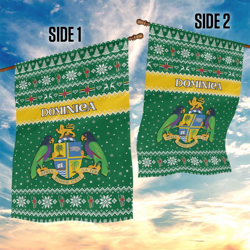 Dominica Christmas Garden Flag Coat of Arms Style - Wonder Print Shop