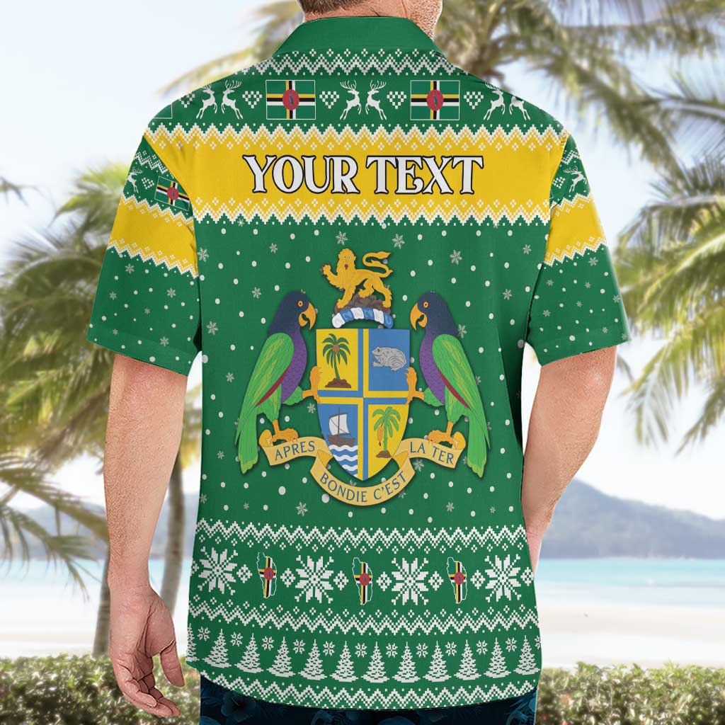 Personalized Dominica Christmas Hawaiian Shirt Coat of Arms Style - Wonder Print Shop