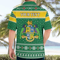 Personalized Dominica Christmas Hawaiian Shirt Coat of Arms Style - Wonder Print Shop