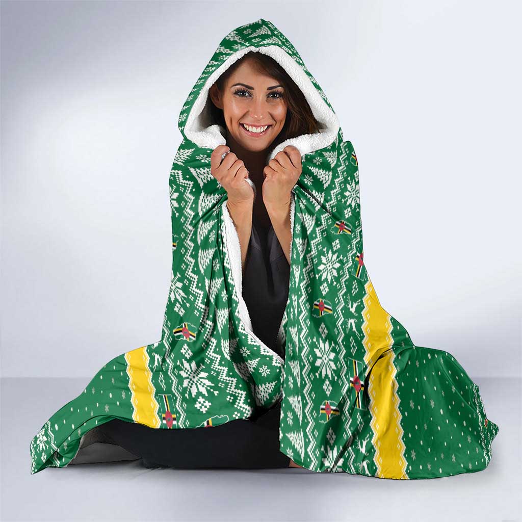 Dominica Christmas Hooded Blanket Coat of Arms Style - Wonder Print Shop