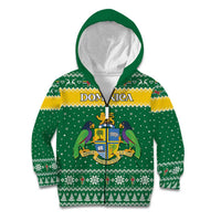 Personalized Dominica Christmas Kid Hoodie Coat of Arms Style - Wonder Print Shop