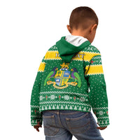 Personalized Dominica Christmas Kid Hoodie Coat of Arms Style - Wonder Print Shop