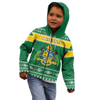 Personalized Dominica Christmas Kid Hoodie Coat of Arms Style - Wonder Print Shop