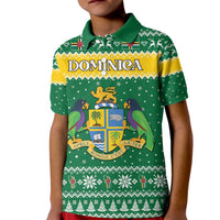 Personalized Dominica Christmas Kid Polo Shirt Coat of Arms Style - Wonder Print Shop