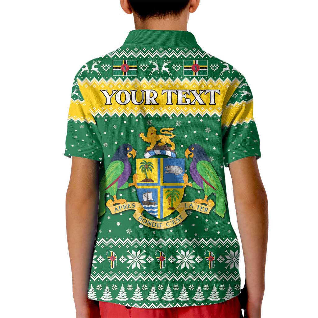 Personalized Dominica Christmas Kid Polo Shirt Coat of Arms Style - Wonder Print Shop