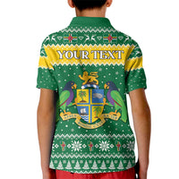 Personalized Dominica Christmas Kid Polo Shirt Coat of Arms Style - Wonder Print Shop