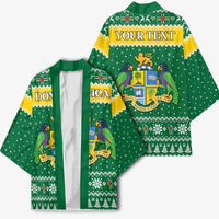 Personalized Dominica Christmas Kimono Coat of Arms Style - Wonder Print Shop