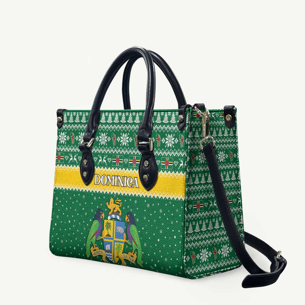 Dominica Christmas Leather Bag Coat of Arms Style - Wonder Print Shop