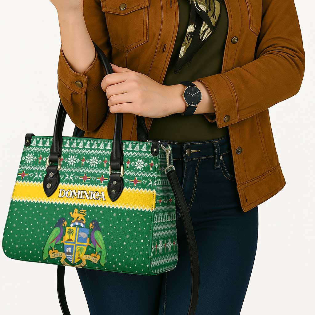 Dominica Christmas Leather Bag Coat of Arms Style - Wonder Print Shop