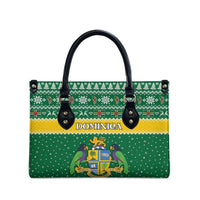 Dominica Christmas Leather Bag Coat of Arms Style - Wonder Print Shop