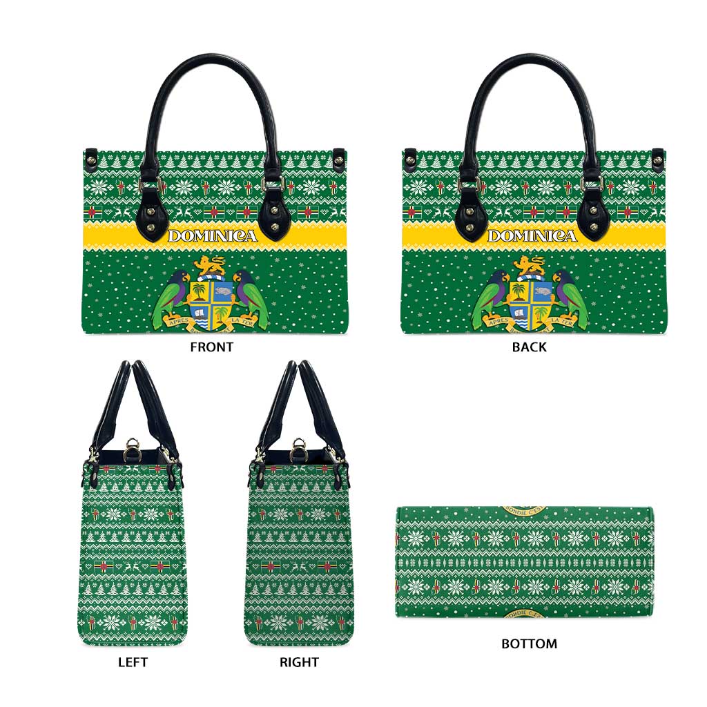 Dominica Christmas Leather Bag Coat of Arms Style - Wonder Print Shop