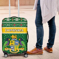 Dominica Christmas Luggage Cover Coat of Arms Style - Wonder Print Shop
