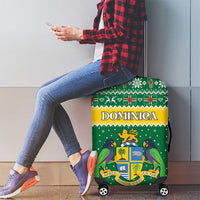 Dominica Christmas Luggage Cover Coat of Arms Style - Wonder Print Shop