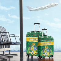 Dominica Christmas Luggage Cover Coat of Arms Style - Wonder Print Shop