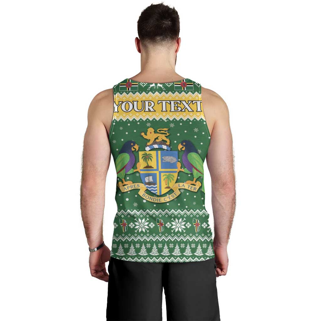 Personalized Dominica Christmas Men Tank Top Coat of Arms Style - Wonder Print Shop