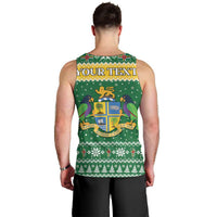Personalized Dominica Christmas Men Tank Top Coat of Arms Style - Wonder Print Shop