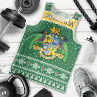 Personalized Dominica Christmas Men Tank Top Coat of Arms Style - Wonder Print Shop