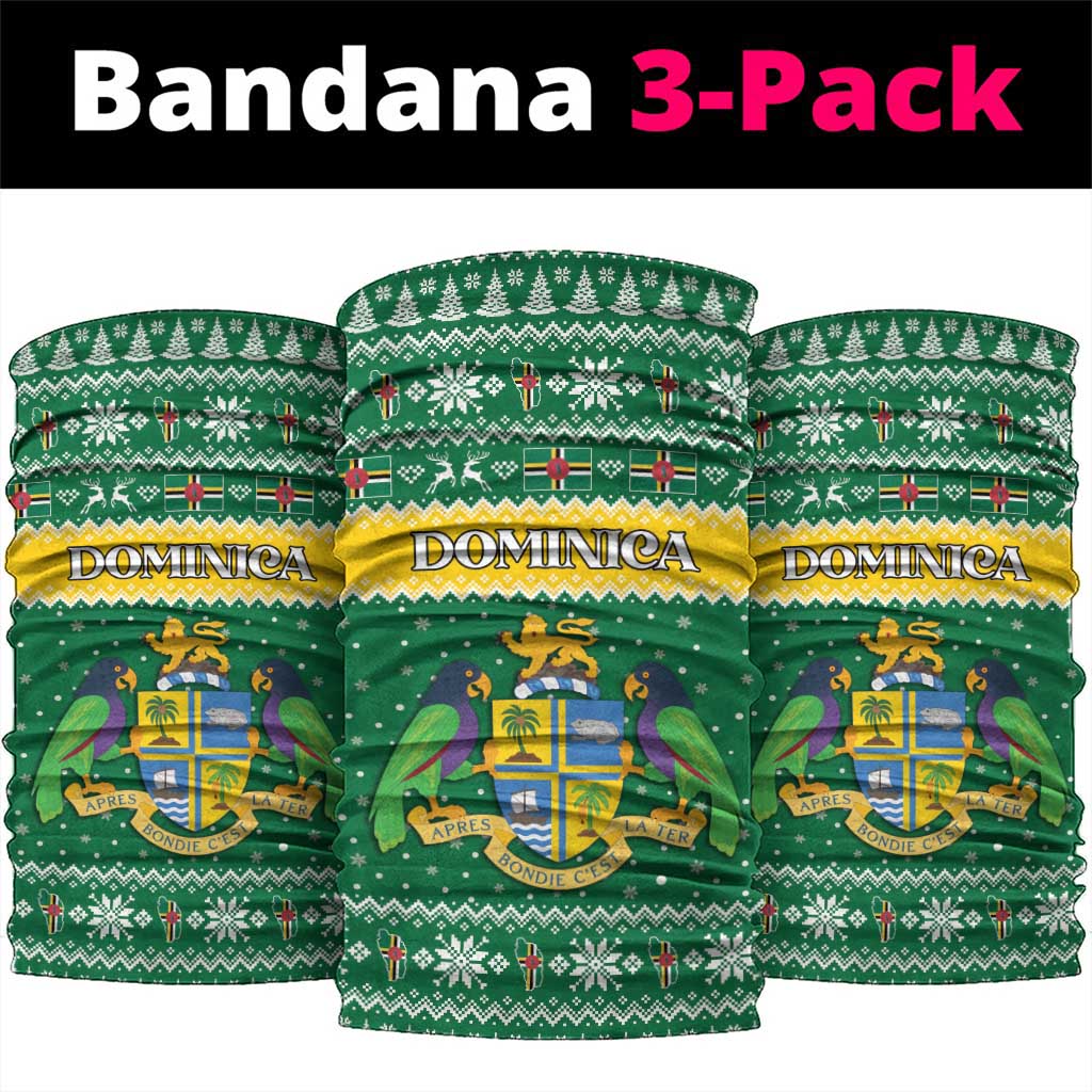 Dominica Christmas Neck Gaiter Coat of Arms Style - Wonder Print Shop