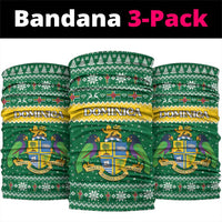 Dominica Christmas Neck Gaiter Coat of Arms Style - Wonder Print Shop