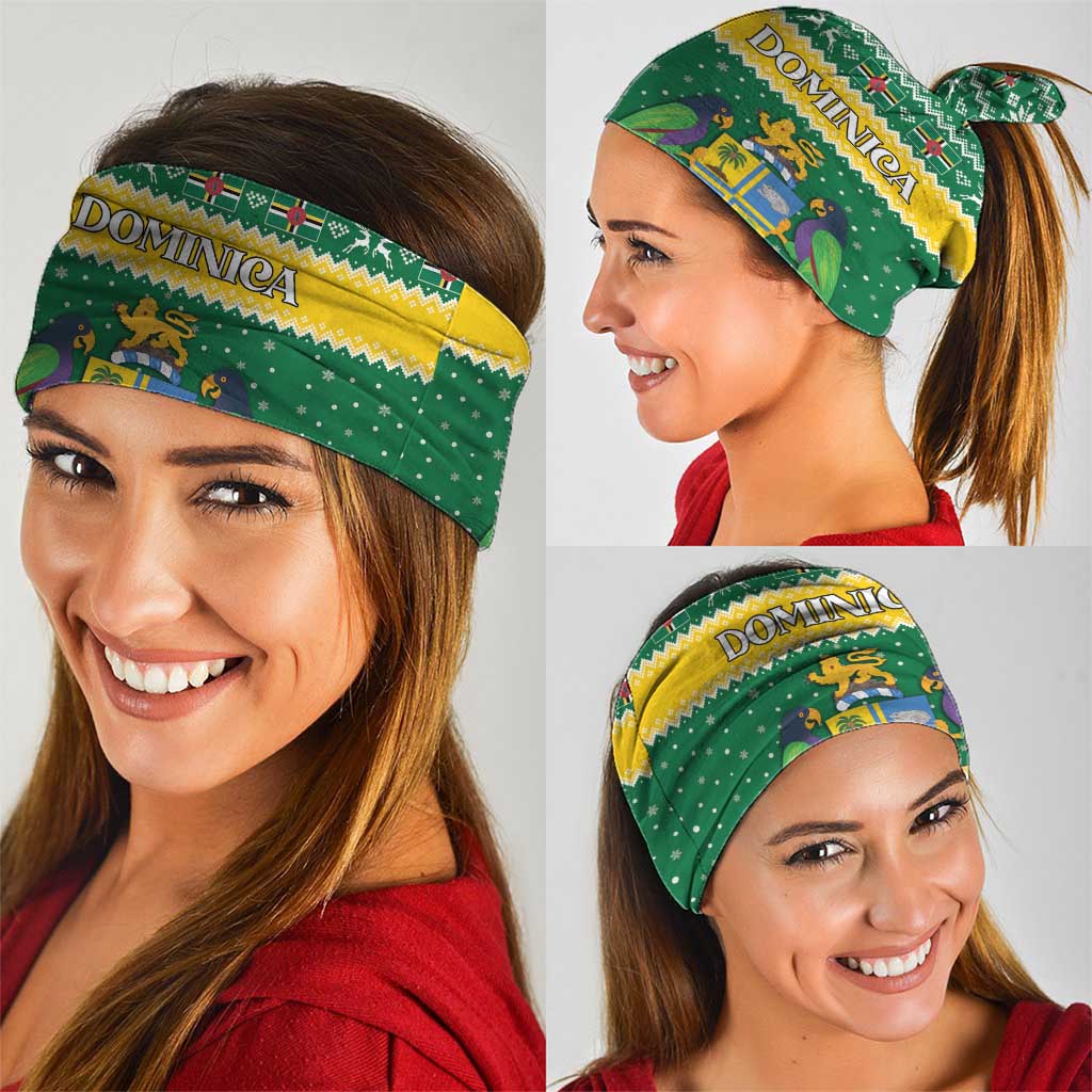Dominica Christmas Neck Gaiter Coat of Arms Style - Wonder Print Shop