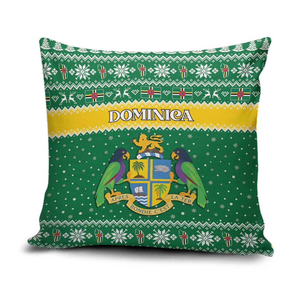 Dominica Christmas Pillow Cover Coat of Arms Style - Wonder Print Shop