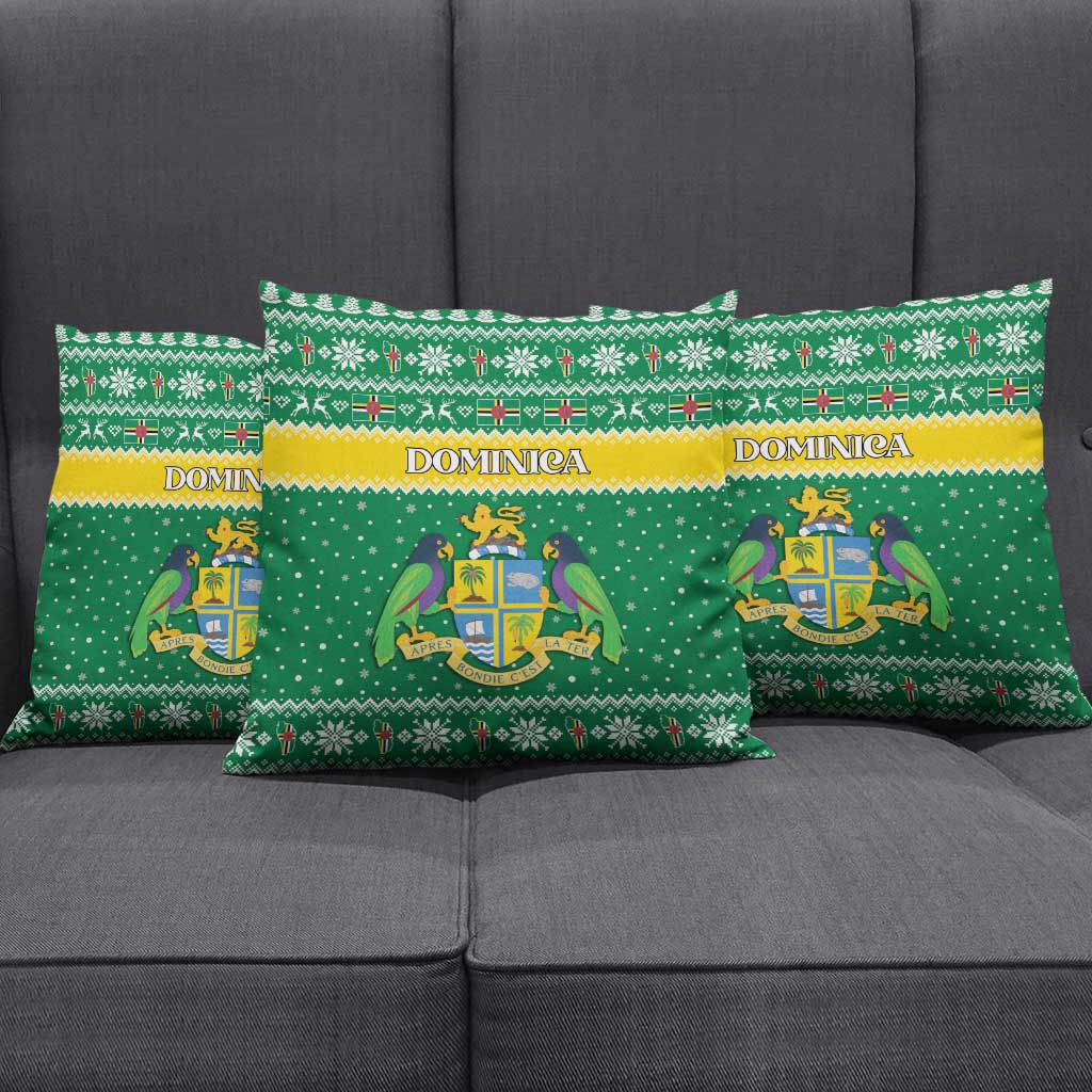 Dominica Christmas Pillow Cover Coat of Arms Style - Wonder Print Shop