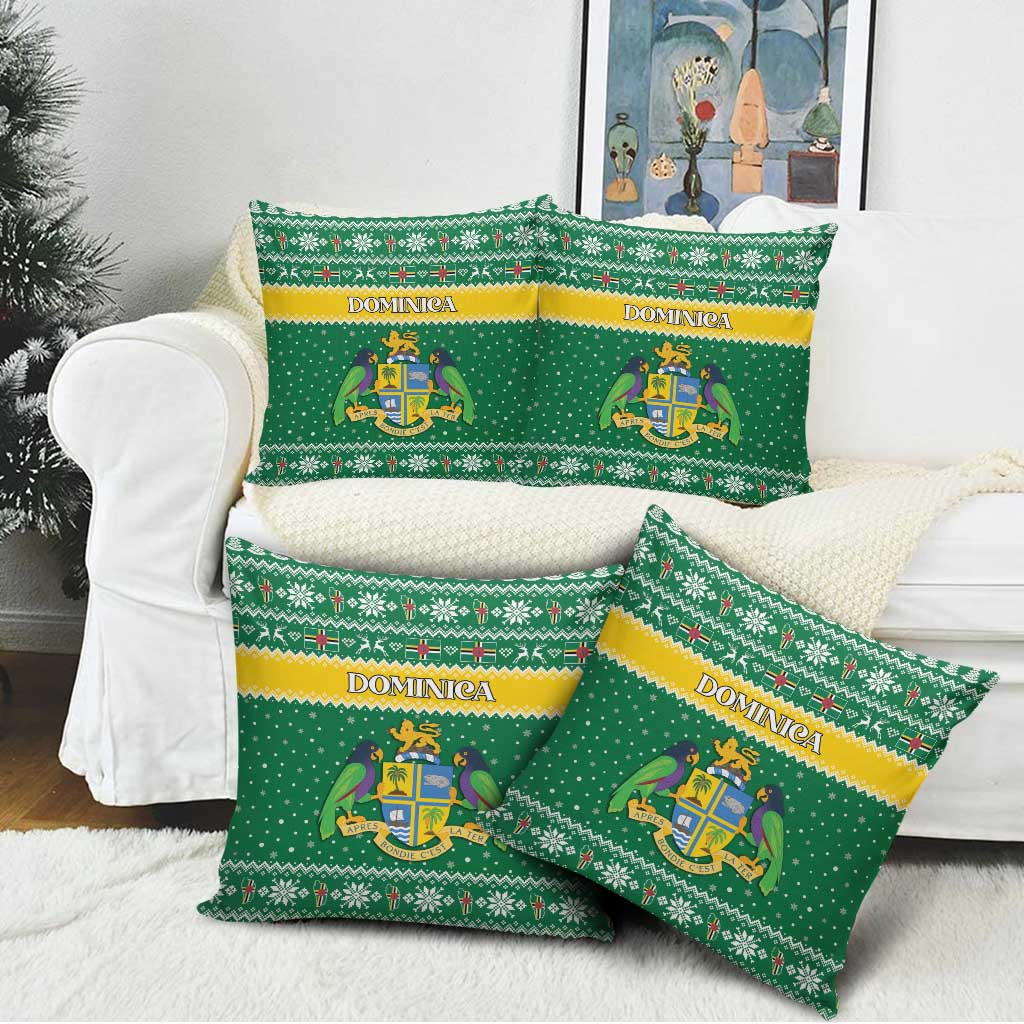 Dominica Christmas Pillow Cover Coat of Arms Style - Wonder Print Shop